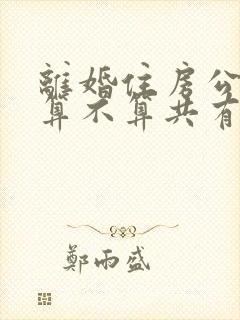 离婚住房公积金算不算共有财产分割