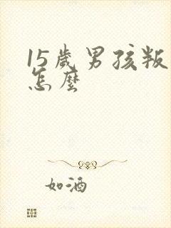 15岁男孩叛逆怎么