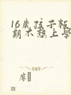 16岁孩子叛逆期不想上学怎么沟通