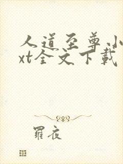 人道至尊小说txt全文下载