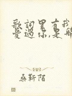 歌词里有我曾经爱过你,是哪首歌曲