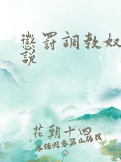 惩罚调教奴隶小说