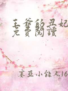 王爷的丑妃全文免费阅读