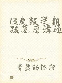 13岁叛逆期男孩怎么沟通