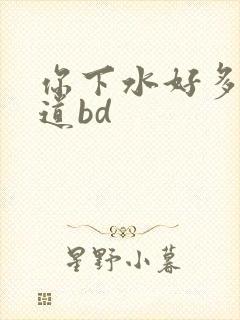 你下水好多下水道bd