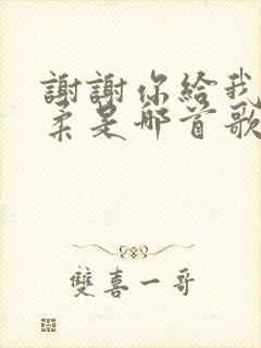 谢谢你给我的温柔是哪首歌的歌词