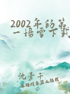 2002年的第一场雪下载
