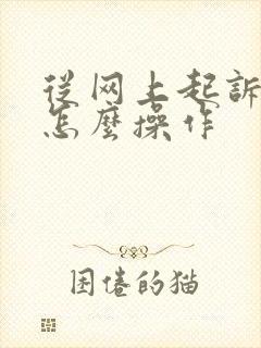 从网上起诉离婚怎么操作