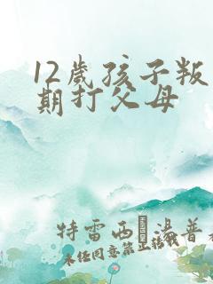 12岁孩子叛逆期打父母
