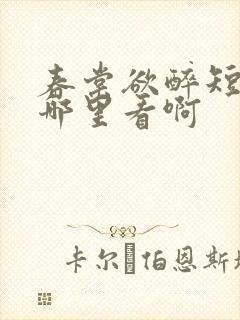 春棠欲醉短剧在哪里看啊