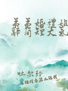 弟弟婚礼姐姐致辞简短大气