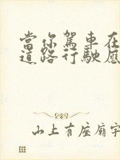 当你驾车在山区道路行驶应注意什么