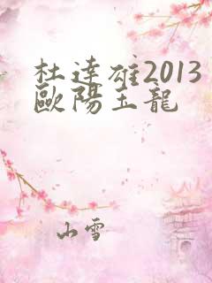 杜达雄2013欧阳玉龙