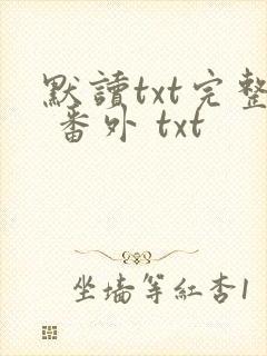 默读txt完整 番外 txt