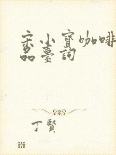 宋小宝咖啡妃小品台词