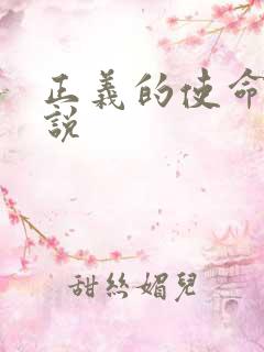 正义的使命 小说