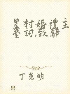 农村婚礼主持人台词,致辞