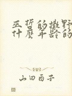 巫哲的撒野适合什么年龄的人看