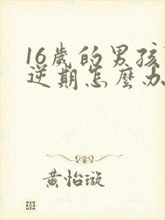 16岁的男孩叛逆期怎么办