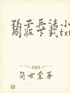 孙子兵法小说未删版下载txt