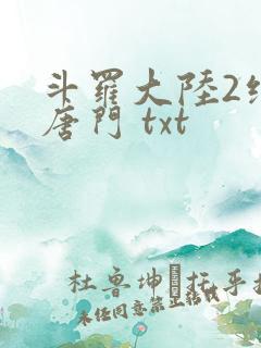 斗罗大陆2绝世唐门 txt