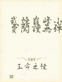 武炼巅峰小说免费阅读无弹窗