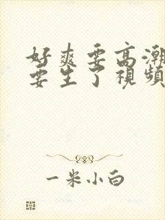 好爽要高潮了我要生了视频