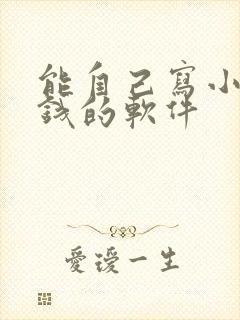 能自己写小说赚钱的软件