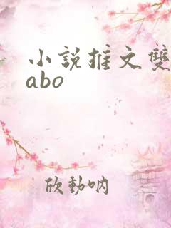 小说推文双男主abo