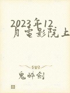2023年12月电影院上映的电影