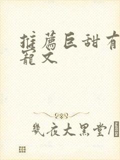 推荐巨甜有肉甜宠文