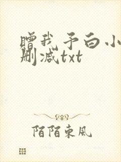 赠我予白小说未删减txt