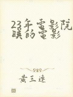 23年电影院上映的电影