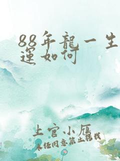 88年龙一生命运如何