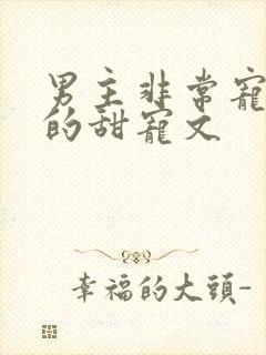 男主非常宠女主的甜宠文