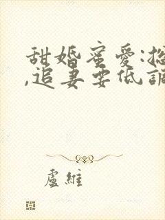 甜婚蜜爱:总裁,追妻要低调