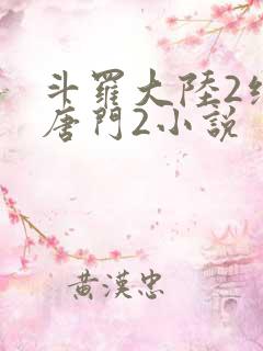 斗罗大陆2绝世唐门2小说