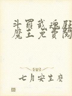 斗罗武魂殿的黑魔王免费阅读