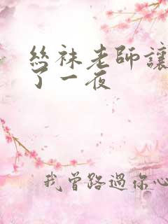 丝袜老师让我操了一夜