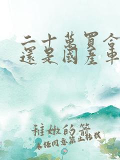 二十万买合资车还是国产车