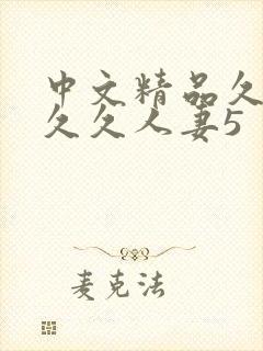 中文精品久久久久久人妻5