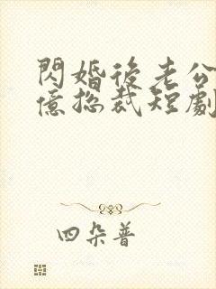 闪婚后老公是千亿总裁短剧