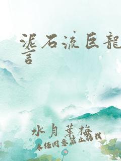 泥石流巨龙系谣言