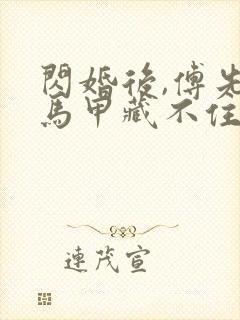 闪婚后,傅先生马甲藏不住免费阅读全文