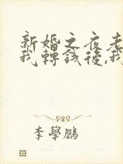 新婚之夜老婆给我转钱后,我果断离婚