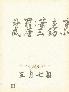 斗罗:萧炎穿越成唐三的小说