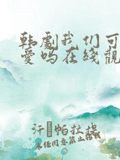 韩剧我们可以相爱吗在线观看