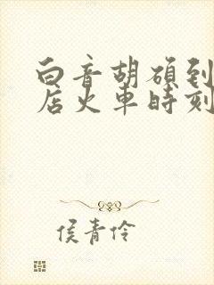 白音胡硕到瓦房店火车时刻表