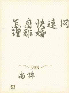 怎么快速网上办理离婚