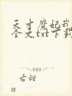 天才魔妃我要了全文txt下载